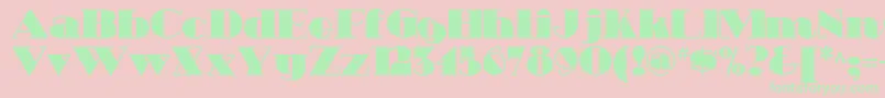 Więcej informacji o czcionce Heavytrippnf Czcionka Heavytrippnf – zielone czcionki na różowym tle
