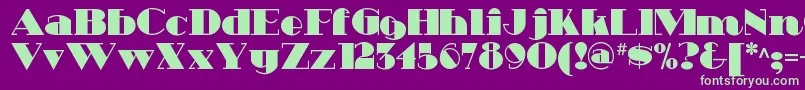 Heavytrippnf Font – Green Fonts on Purple Background