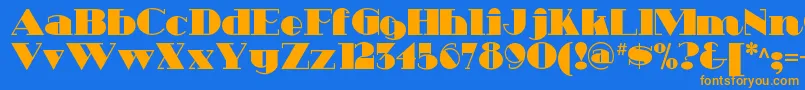 Heavytrippnf Font – Orange Fonts on Blue Background