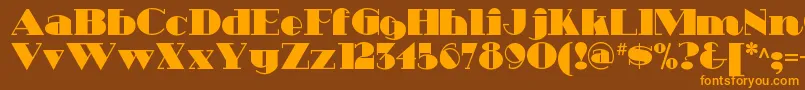 Heavytrippnf Font – Orange Fonts on Brown Background