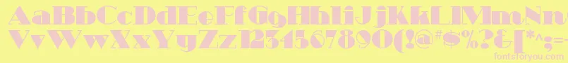 Heavytrippnf Font – Pink Fonts on Yellow Background
