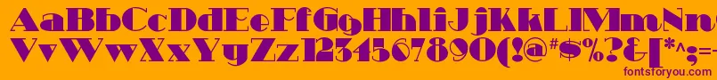 Heavytrippnf Font – Purple Fonts on Orange Background