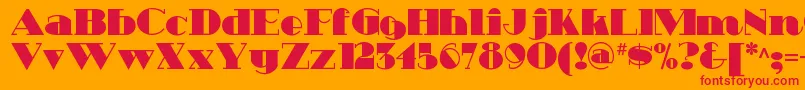 Heavytrippnf Font – Red Fonts on Orange Background