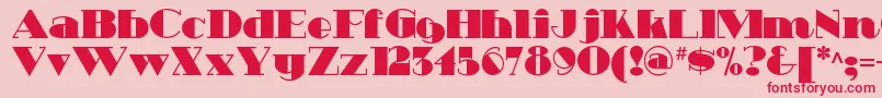 Heavytrippnf Font – Red Fonts on Pink Background