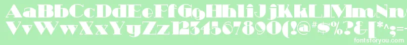 フォントHeavytrippnf – 緑の背景に白い文字