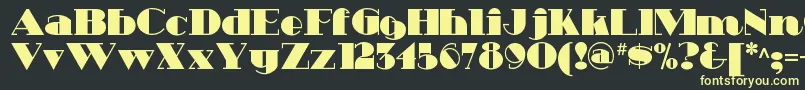 Heavytrippnf Font – Yellow Fonts on Black Background