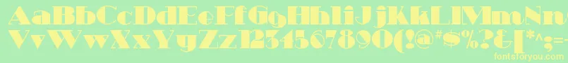 Heavytrippnf Font – Yellow Fonts on Green Background
