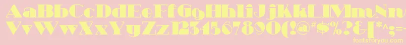 Heavytrippnf Font – Yellow Fonts on Pink Background