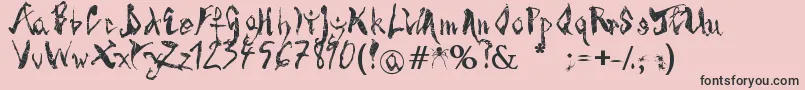 SpiderBite-Schriftart – Schwarze Schriften auf rosa Hintergrund