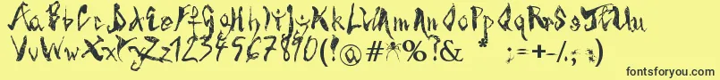 SpiderBite Font – Black Fonts on Yellow Background