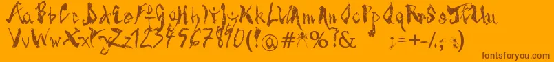 SpiderBite Font – Brown Fonts on Orange Background