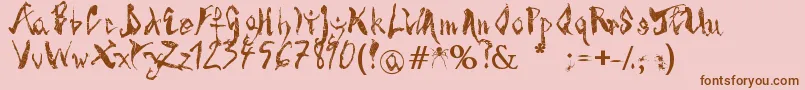 SpiderBite Font – Brown Fonts on Pink Background