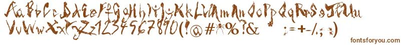 SpiderBite Font – Brown Fonts on White Background