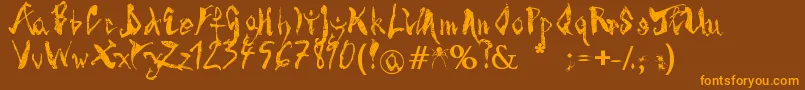 SpiderBite Font – Orange Fonts on Brown Background