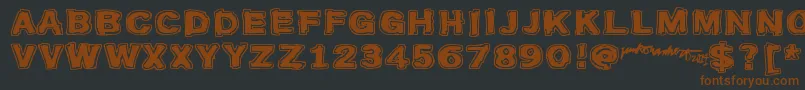 Firebug Font – Brown Fonts on Black Background