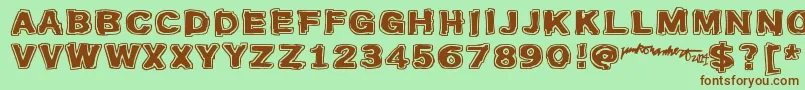 Firebug Font – Brown Fonts on Green Background