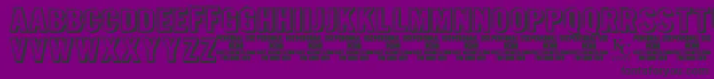 IntagliodemoKcfonts-fontti – mustat fontit violetilla taustalla