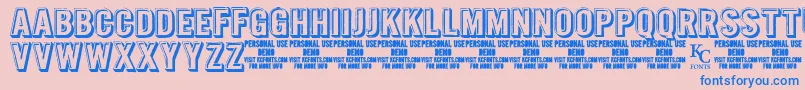 IntagliodemoKcfonts Font – Blue Fonts on Pink Background