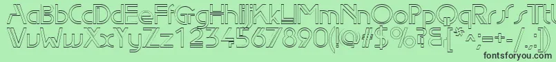 Edgelineoutline Font – Black Fonts on Green Background