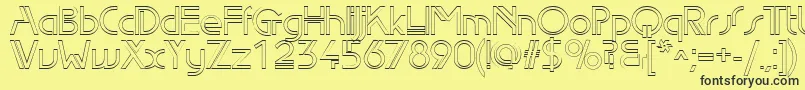 Edgelineoutline Font – Black Fonts on Yellow Background