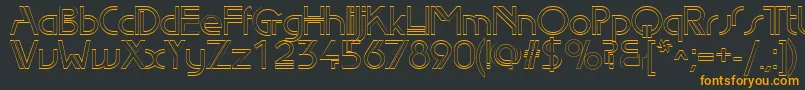 Edgelineoutline Font – Orange Fonts on Black Background