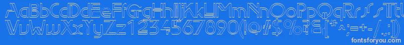 fuente Edgelineoutline – Fuentes Rosadas Sobre Fondo Azul