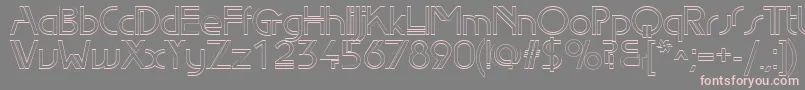 フォントEdgelineoutline – 灰色の背景にピンクのフォント