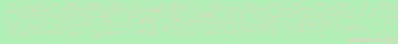 Edgelineoutline Font – Pink Fonts on Green Background