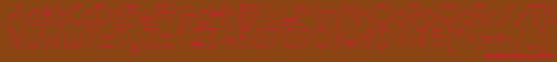 Edgelineoutline Font – Red Fonts on Brown Background