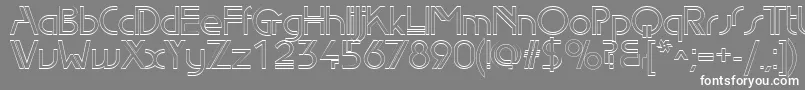 Więcej informacji o czcionce Edgelineoutline Czcionka Edgelineoutline – białe czcionki na szarym tle