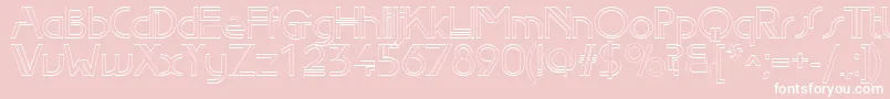 Edgelineoutline-Schriftart – Weiße Schriften auf rosa Hintergrund