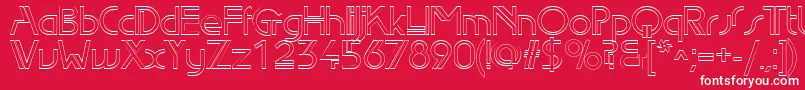 Edgelineoutline Font – White Fonts on Red Background