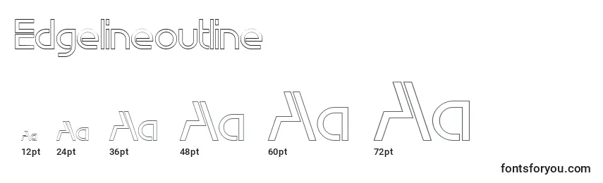 Размеры шрифта Edgelineoutline