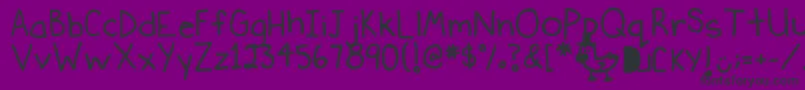 Ducky Font – Black Fonts on Purple Background