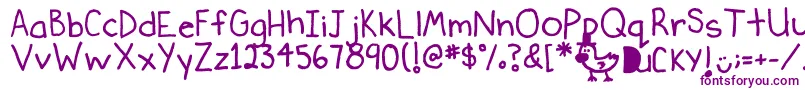 Ducky Font – Purple Fonts