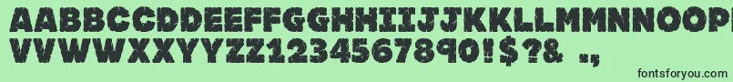 Jfrocsol Font – Black Fonts on Green Background