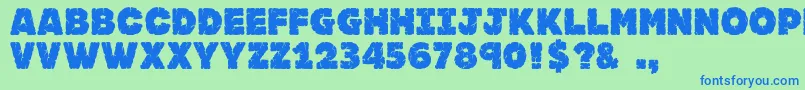 Jfrocsol Font – Blue Fonts on Green Background