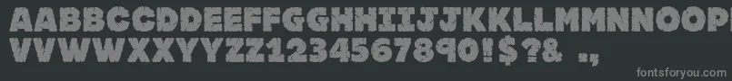 フォントJfrocsol – 黒い背景に灰色の文字