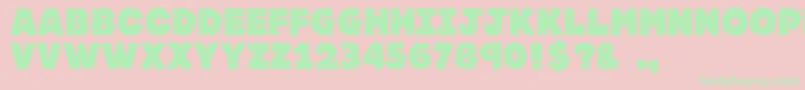 Jfrocsol Font – Green Fonts on Pink Background