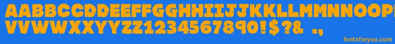 Jfrocsol Font – Orange Fonts on Blue Background