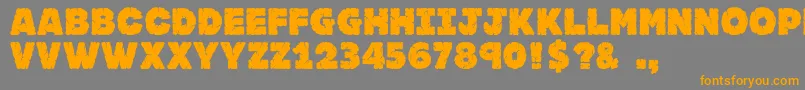 Jfrocsol Font – Orange Fonts on Gray Background