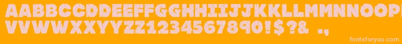 Jfrocsol Font – Pink Fonts on Orange Background