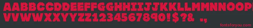 Jfrocsol Font – Red Fonts on Black Background