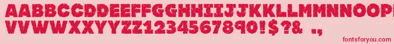 Jfrocsol Font – Red Fonts on Pink Background