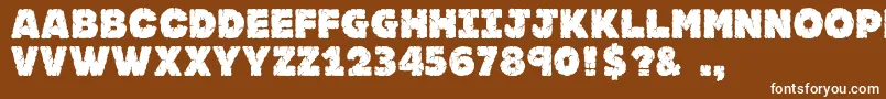 Jfrocsol Font – White Fonts on Brown Background