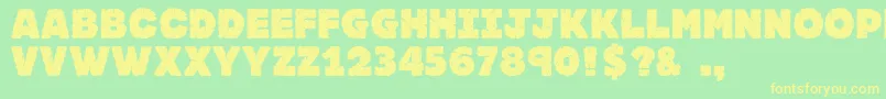 Jfrocsol Font – Yellow Fonts on Green Background