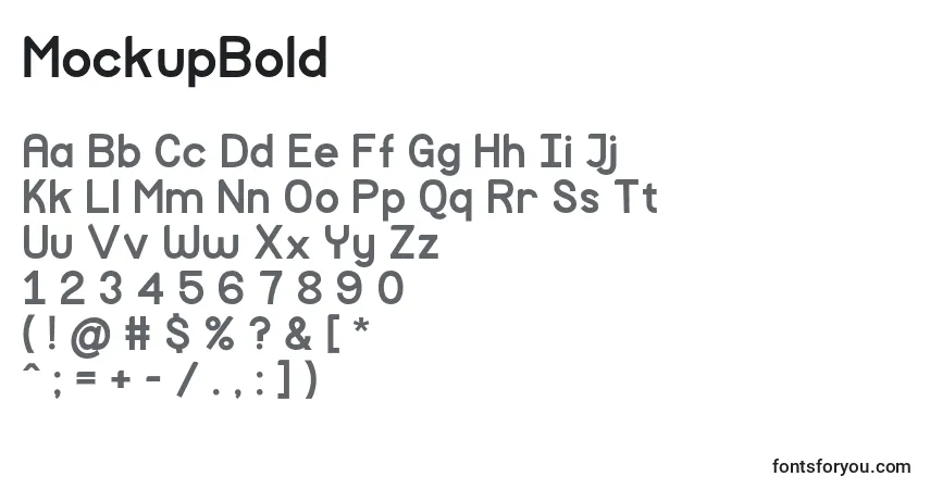 Czcionka MockupBold – alfabet, cyfry, specjalne znaki