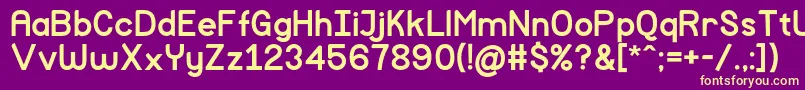 MockupBold Font – Yellow Fonts on Purple Background