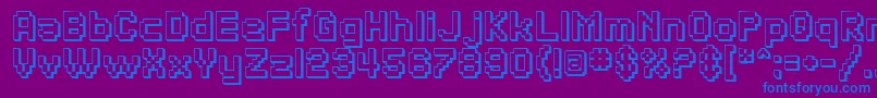 Шрифт SfPixelateShadedBold – синие шрифты на фиолетовом фоне