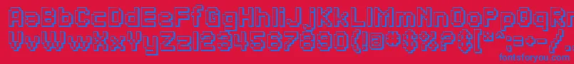 SfPixelateShadedBold Font – Blue Fonts on Red Background